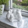 Modern Cat Desktop Accessory 3D Printed Candle Holder, Matte Sanding Aesthetic Decor, Integrated Showcase Display Smooth Curved Sculpture, Home