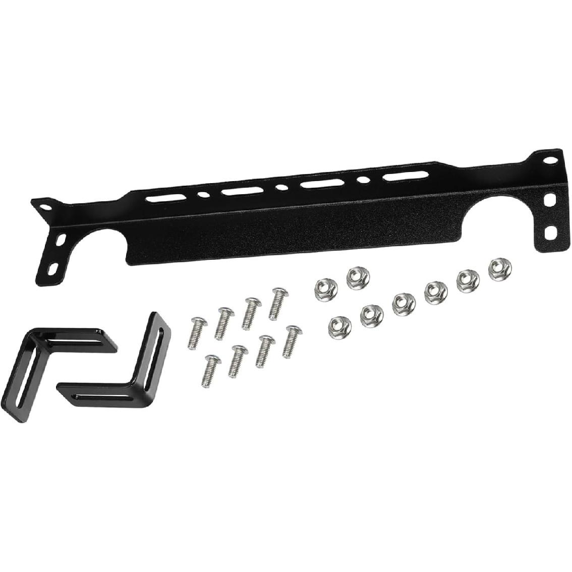Universal Oil Cooler Mounting Bracket Kit 330mm Aluminum Alloy Engine Oil Cooler Radiator Adapter Kit Oil Cooler Bracket Kit Black Transmission Oil
