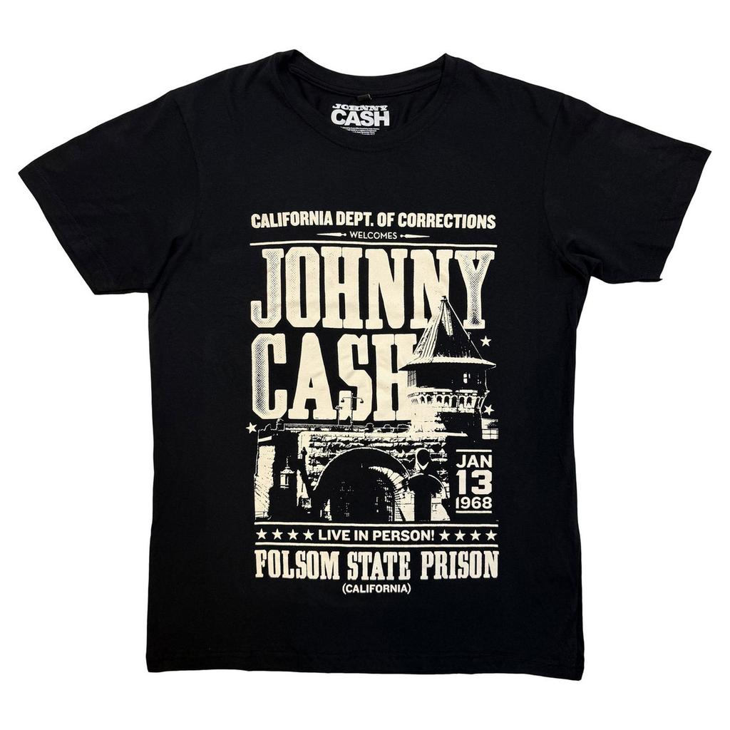 Johnny Cash Unisex Adult Prison Poster T-Shirt