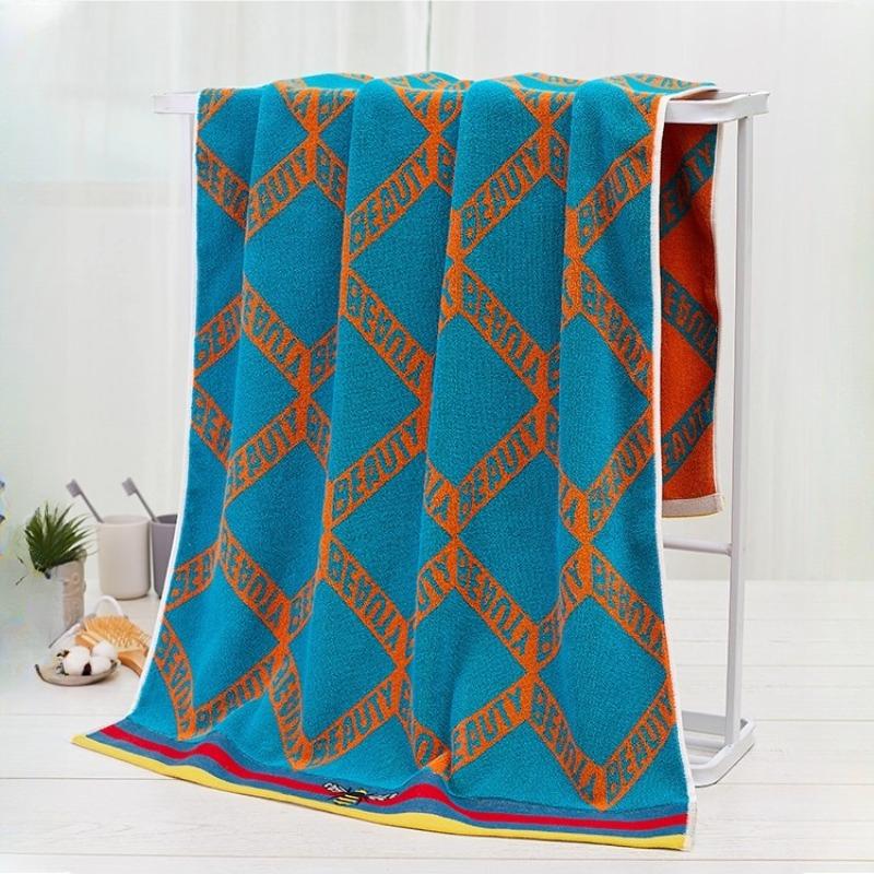 70x140cm Pure Cotton Bath Towels for Bathroom, Soft and Absorbent Vintage BathTowels for Women and Men, Wrapping Towels,1pc