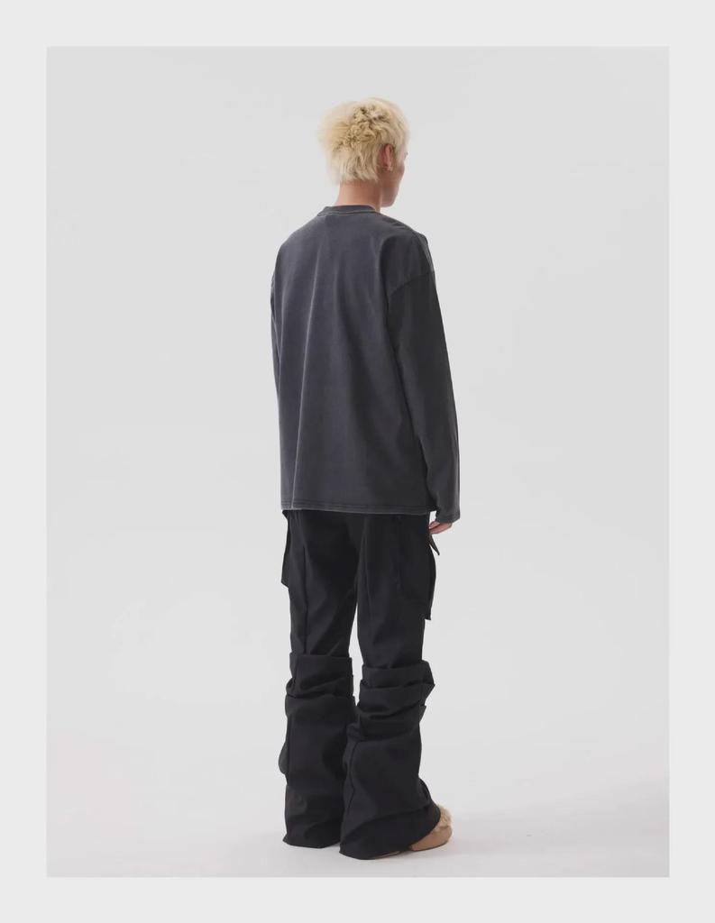 Niche Retro Wide-Leg Flared Workwear Pants - Cleanfit American Loose Commuter Trousers
