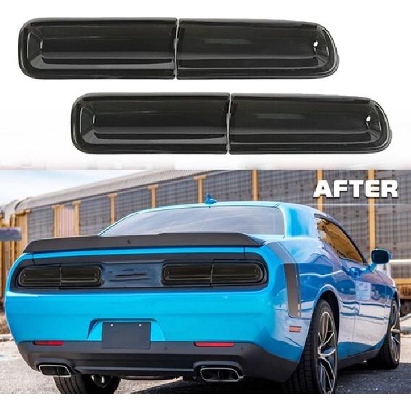 Tail Light Lamp Cover Taillight Guard Trim Bezel for 2015- Dodge Challenger