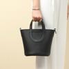 [haute couture] Pig nose vegetable basket bag high texture first layer TC cowhide portable bucket bag fashionable genuine leather women's bag