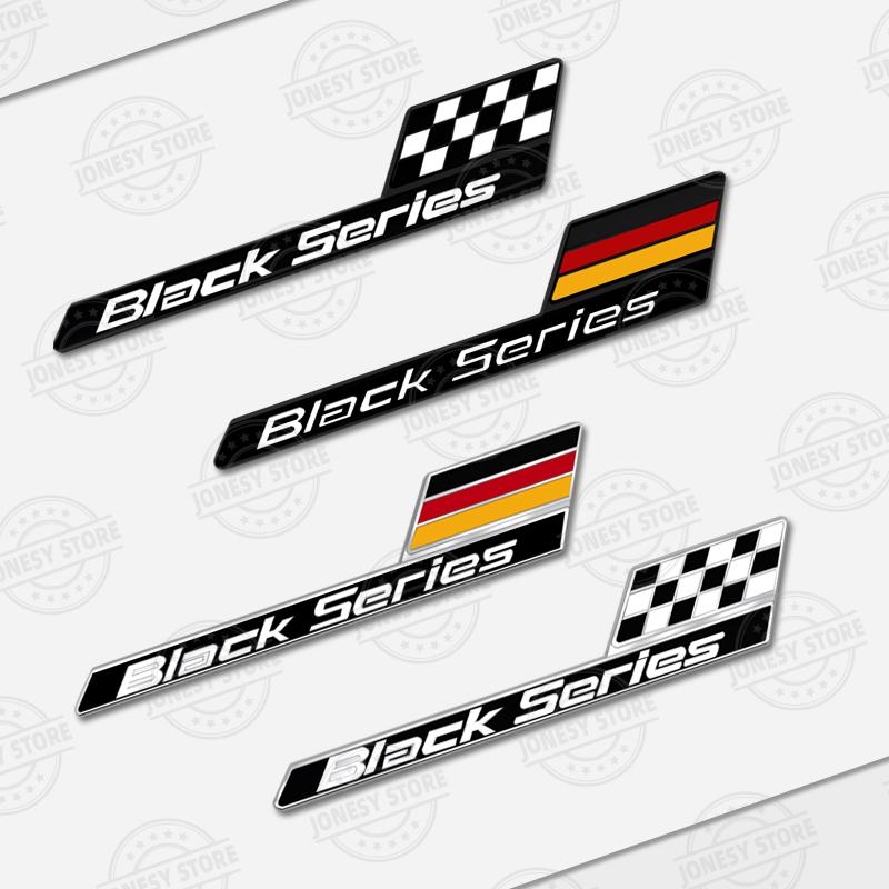 Auto Metal Black Series Logo 3D Badge Lettering Decals Trunk Sticker For W204 W205 W126 W176 W212 C63 E63 S63 Car Styling