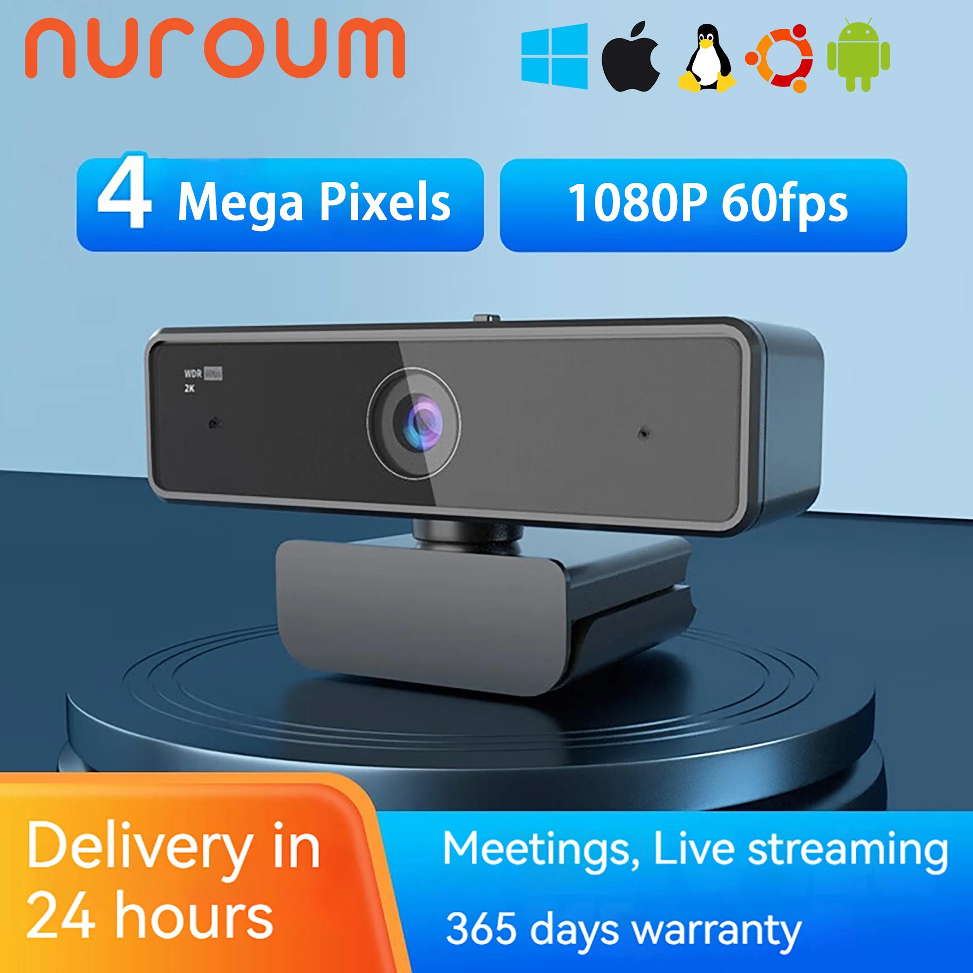 

NUROUM V11 2K Webcam With Dual Microphone 1080P 60fps 1440P 30fps FHD Computer Mini Web Camera USB for PC Laptop чорний