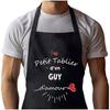 Kitchen Apron - Guy D'amour - Black - Durable Cotton - Breton Print