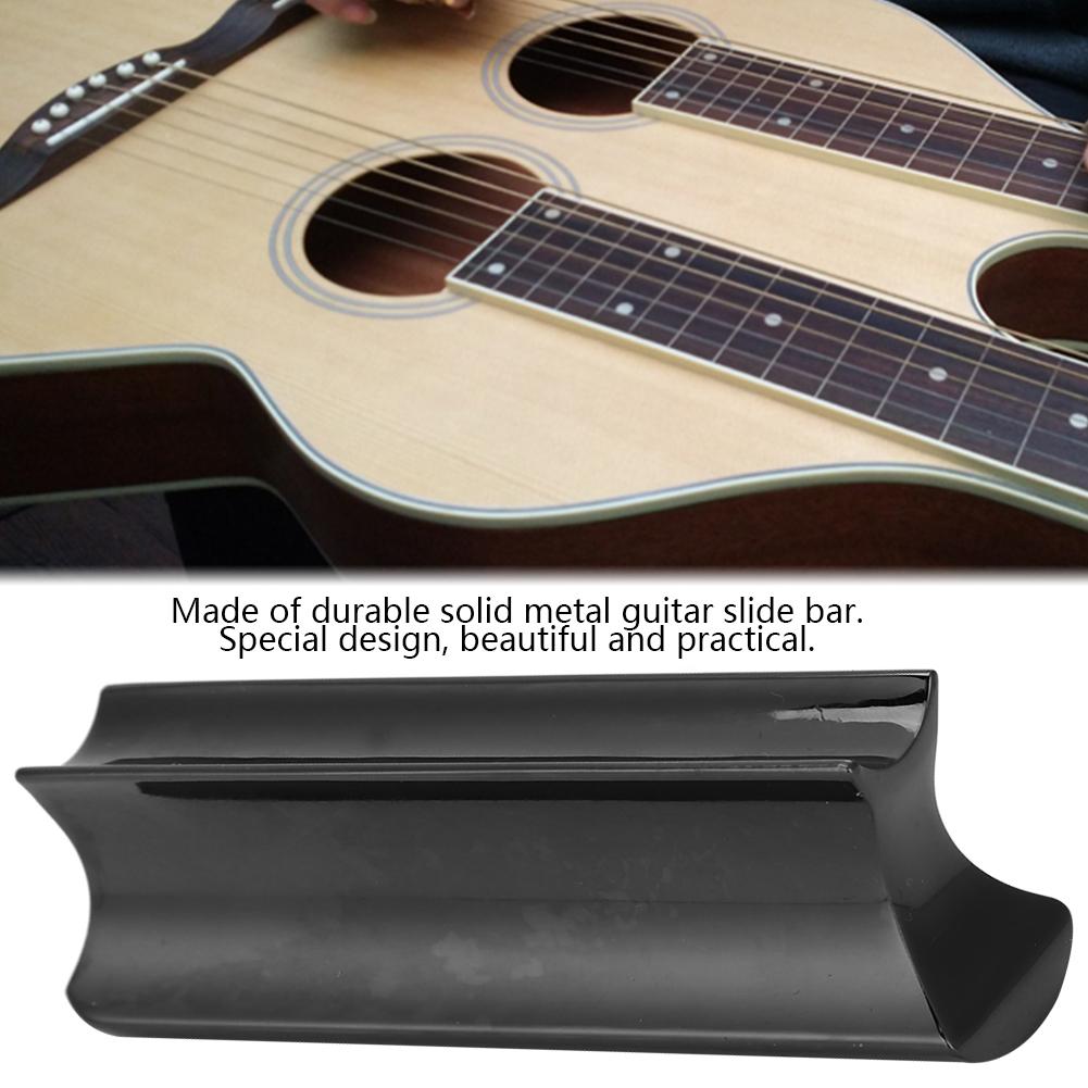 Hawaiian Metal Pearse Guitar Slide Tone Bar for Stringed Instruments(Black)