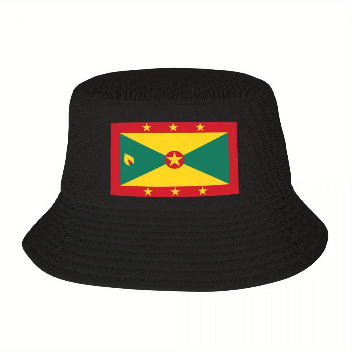 

Custom Flag Of Grenada Beach Bucket Hat Unisex Women Unisex Summer FisherUnisex Cap
