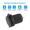 Quick Charge 3.0 Dual Car USB Charger Socket 12V/24V Waterproof Fast Charging Socket Power Outlet with Touch Switch Usb Socket