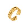 European and American jewelry ring fashion niche light luxury opening hollow finger ring stainless steel ring