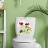 Hand Painted Floral Ladybug Toilet Seat Sticker Waterproof Self-Adhesive Removable Decal for Bathroom WC Decoration