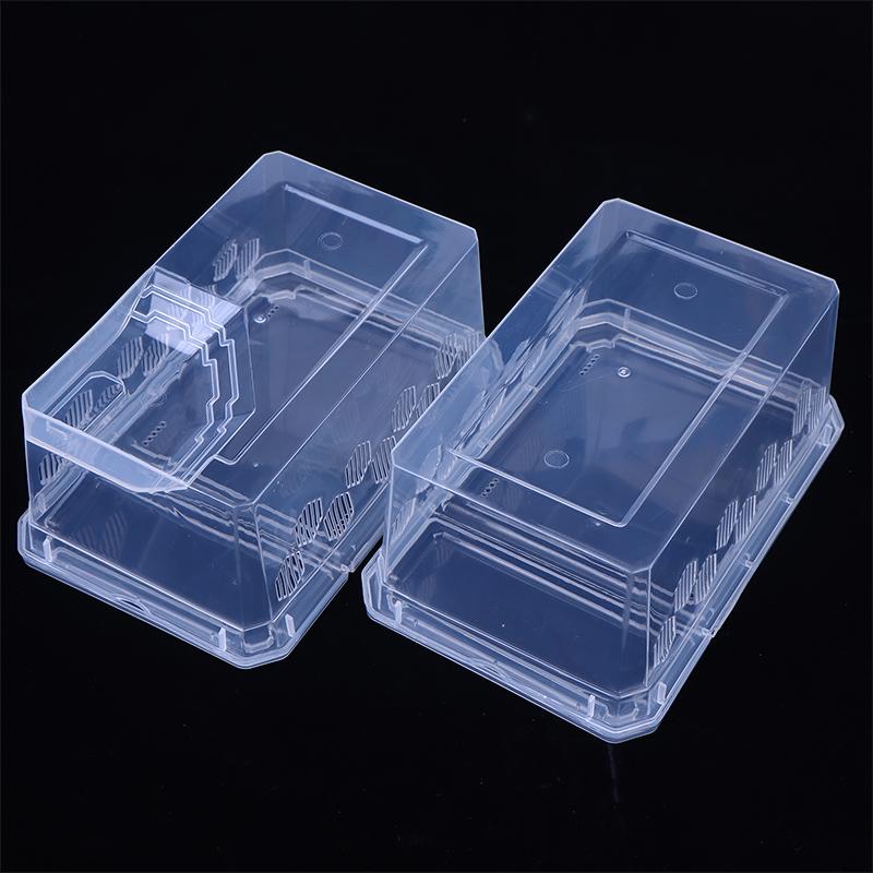 Reptile Tank Insect Spiders Tortoise Lizard Plastic Transparent Reptile Breeding Box Vivarium With Balcony Feeding Supplies