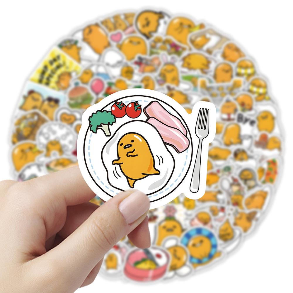 103Pcs Cute Cartoon Gudetama Graffiti Stickers Waterproof Decals Stickers For Laptop Phone Thermos Ipad Diy Stickers Kids Gift