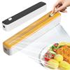 Plastic Wrap Dispenser Cutter Wrap Storage Box Magnetic Aluminum Foil Stretch Film Cutter Food Film Dispenser Kitchen Tool