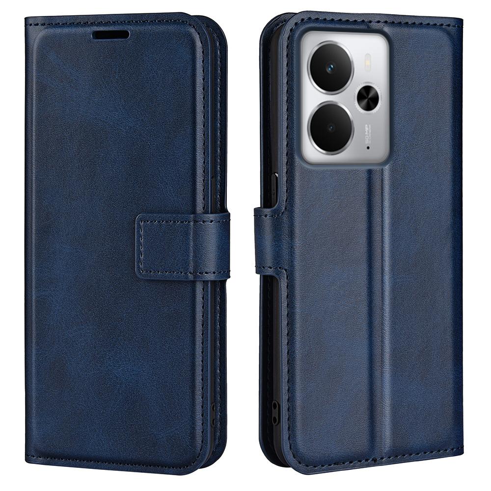 Dla Realme 14 5G Etui z podstawką Odporne na zarysowania Skórzane etui na telefon o fakturze skóry cielęcej