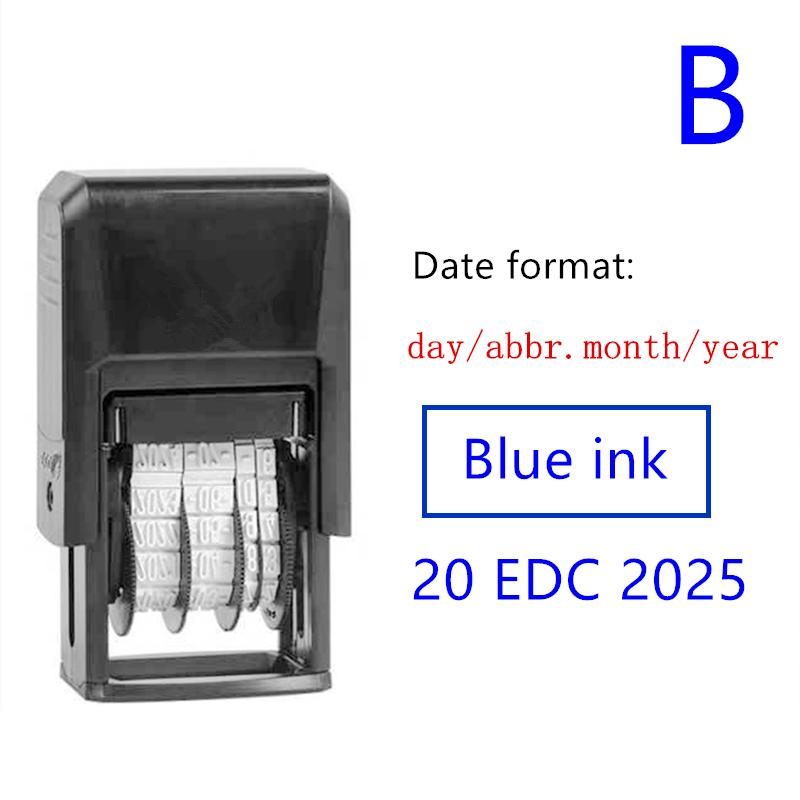 Portable Self-inking Date Stamp Adjustable Date For Supermarket Store School Bank Office Manufacture Qualified Stamps