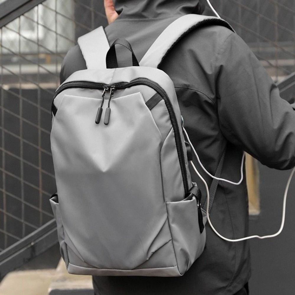 Waterproof Laptop Rucksack with USB Port Student Schoolbag Fashion Men Travel Backpack  Teens