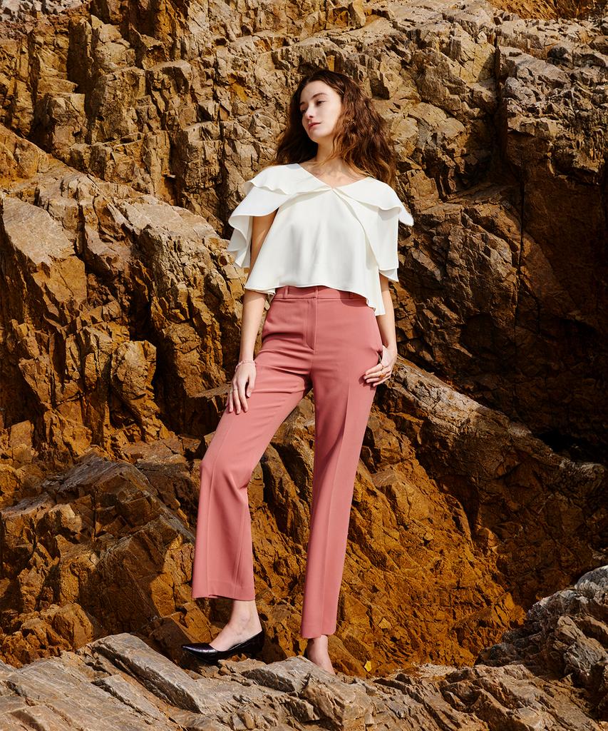 Aiseugadeuneiogongpal Flared Trousers_Terra Cotta