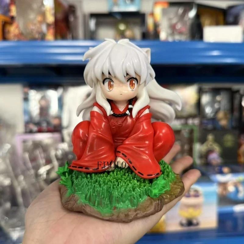 Action Figure di Inuyasha Anime Versione Q Figure di Inuyasha da Bambino Modello Tappo per Spaghetti PVC Ornamenti da Collezione Bambole Carine Giocattoli