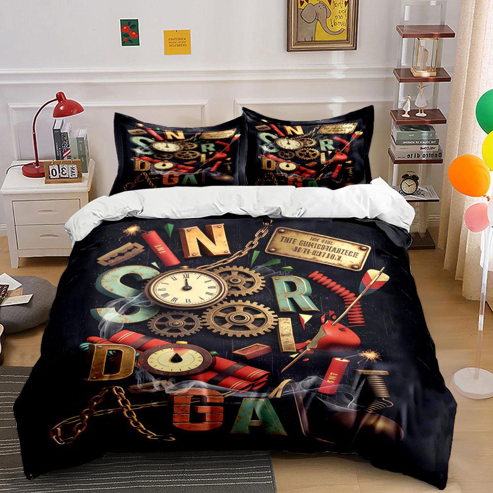 

Clock, gears, dynamite, letters. Bedding sets Duvet cover sets Duvet covers Pillowcases(1 * Duvet Cover 2 * Pillowcases, without duvet insert) 135x200cm