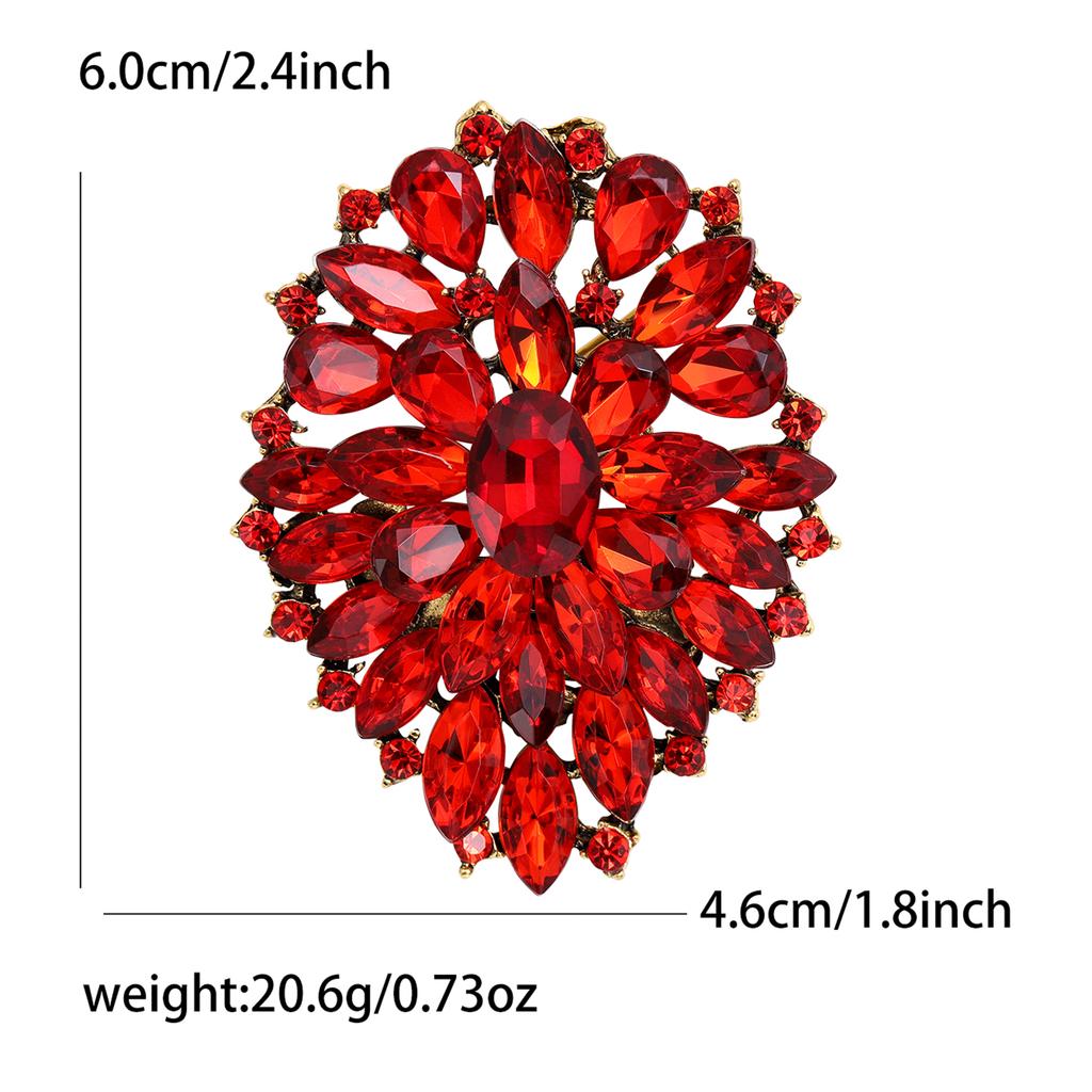 Elegante Kristallglas Broschen für Damen Unisex Strass Pins Hochzeitsaccessoire Event Party Neujahrsgeschenke Schmuck Dekoration