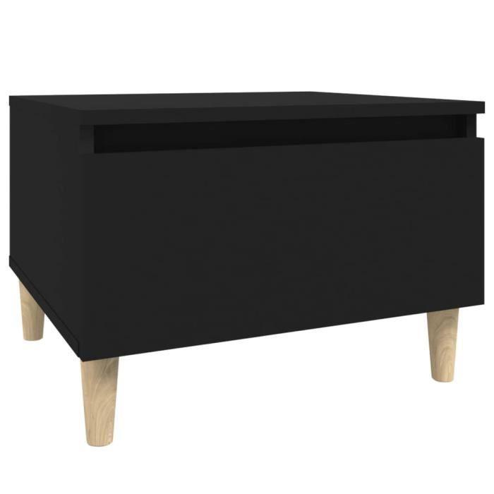 819502 vidaXL Side Table Black 50x46x35 Cm Engineered Wood