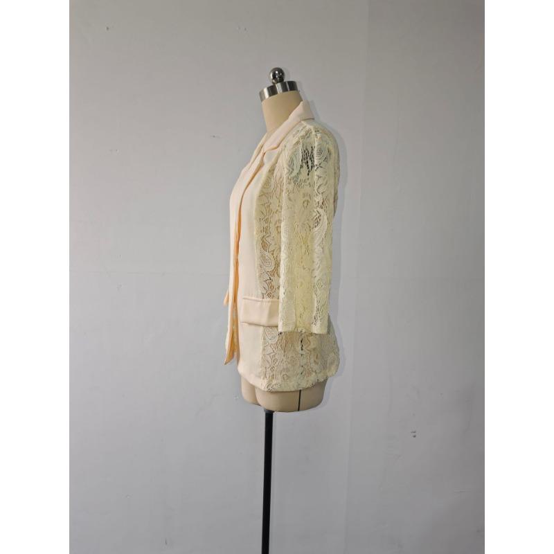 Neue Sexy Spitze Durchbrochene Dreiviertelarm Freizeitjacke für Damen