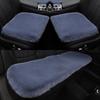 Winter Plush Car Seat Cushion Without Backrest Three-piece Set, Short Plush Warm Single Seat Anti-slip Plush Cushion for Rex Rabbits