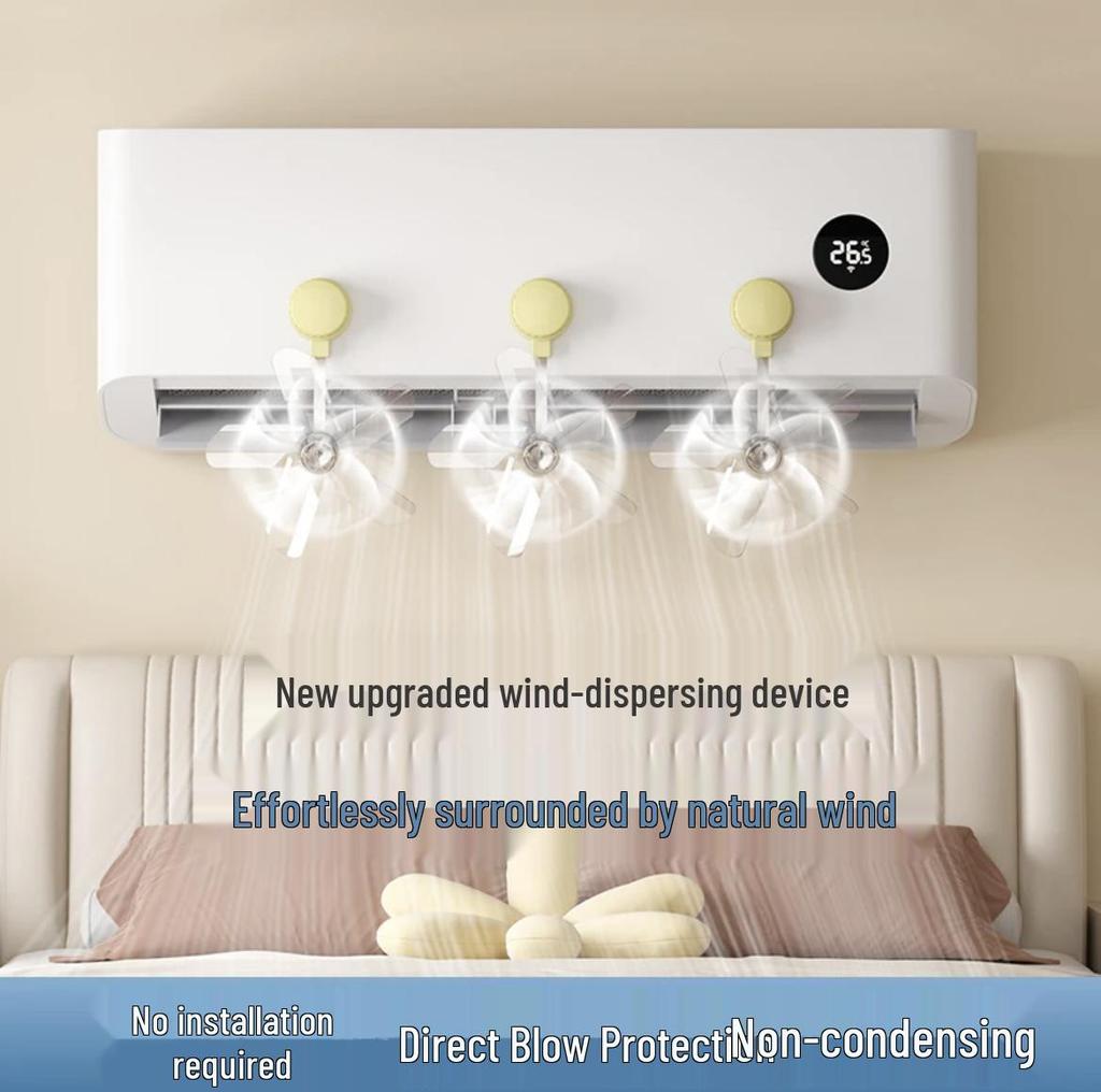 Dual-Purpose Punch-Free AC Deflector: Gentle Airflow for Kids and Infants