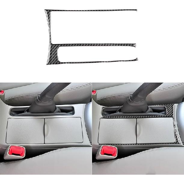 Real Premium Carbon Fiber Car Center Console Gear Shifter Transmission Panel Cover Sticker Auto Interior Accessories Compatible with Toyota Corolla