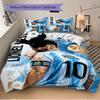 Argentina'S Messi Legend Blue Print 3Pcs Bedding Setduvet Cover With 2 Bedropillowcase Home Birthday Gift