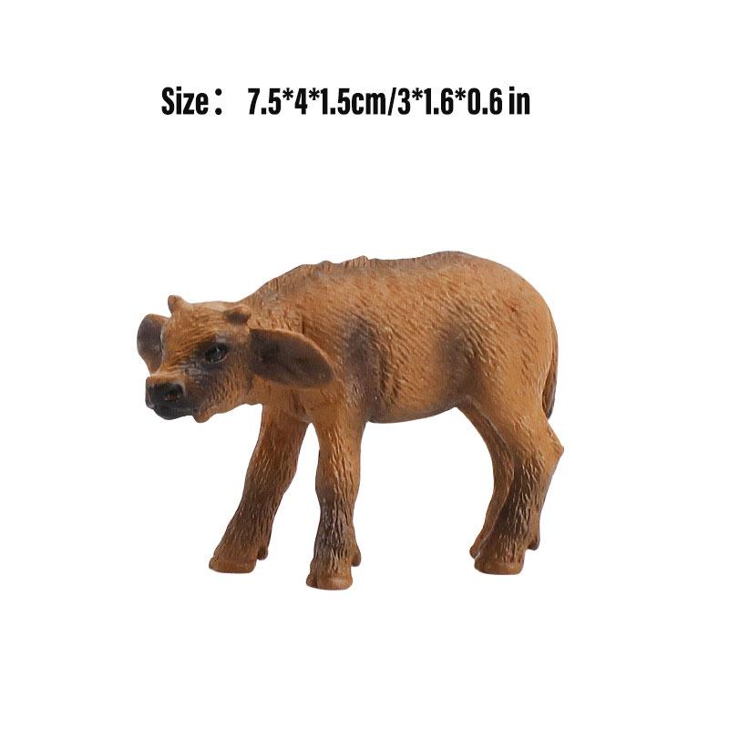 Educational Toy Animal Model Simulation Farm Animal Figures Kid's Gift Plastic Material Cow Category 14x8cm Size