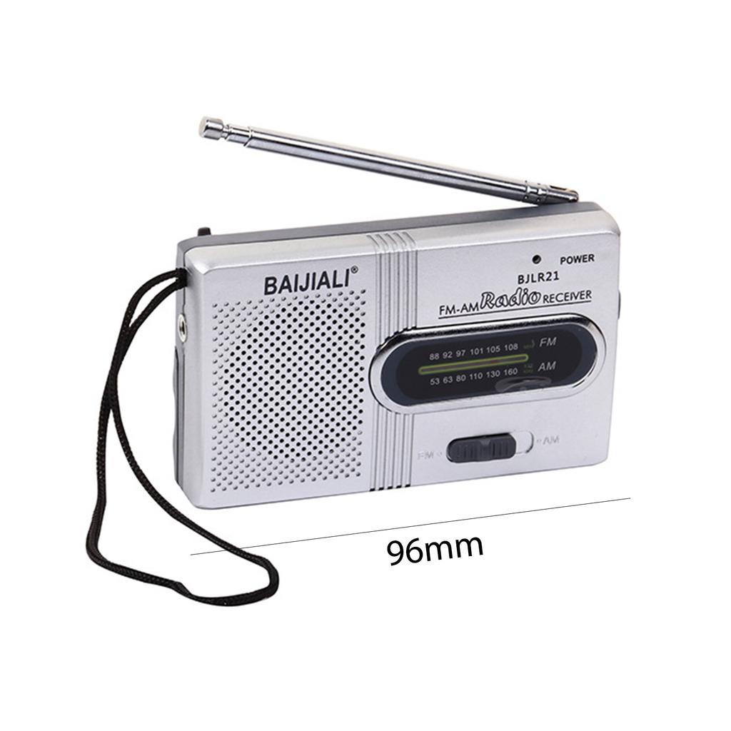 Mini Vintage Radioer Oppladbar Fullbølgebånd FM Radiomottaker Teleskopantenne AA Batteridrevet for Innendørs Utendørs