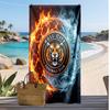 Asciugamano da Spiaggia con Stampa Calcio Hull City, Asciugamano Grande Morbido Asciugatura Rapida per Spiaggia Campeggio Nuoto