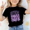Katseye Cartoon T Shirt Boys Girls Short Sleeve T-shirt Kids Streetwear Summer Children's Clothing Music Singer Y2K Tees Tops