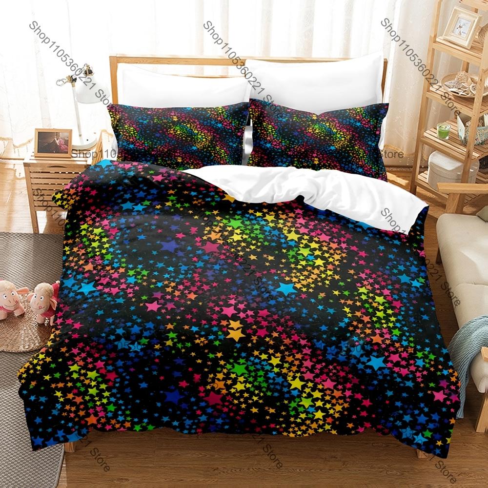 Cartoon Star Bedding Set Single Twin Full Queen King Size Bed Set Adult Bedroom Duvetcover Sets Anime Bed Sheet Set