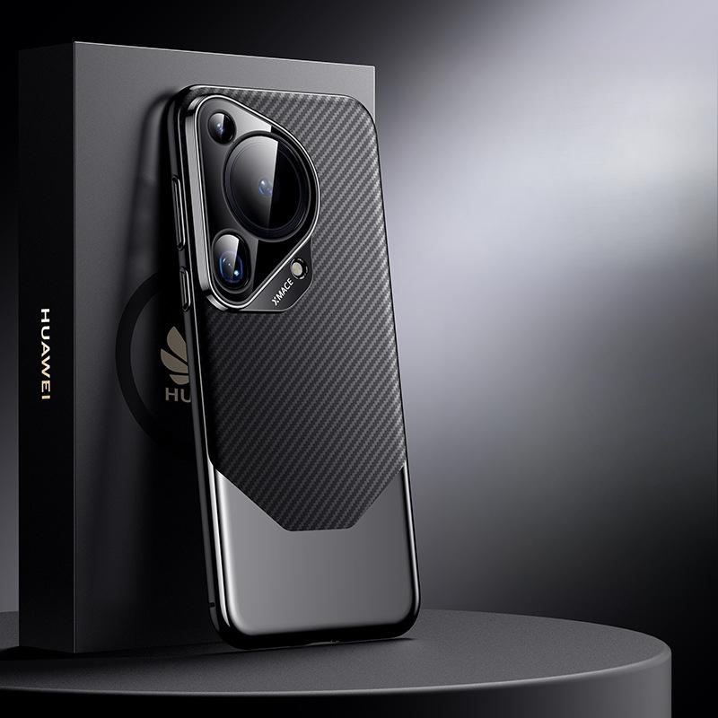 

Подходит для чехла для мобильного телефона Huawei Pura70ultra, текстура углеродного волокна, 70pro + все включено P70, мужской бизнес-набор HUAWEI Mate40