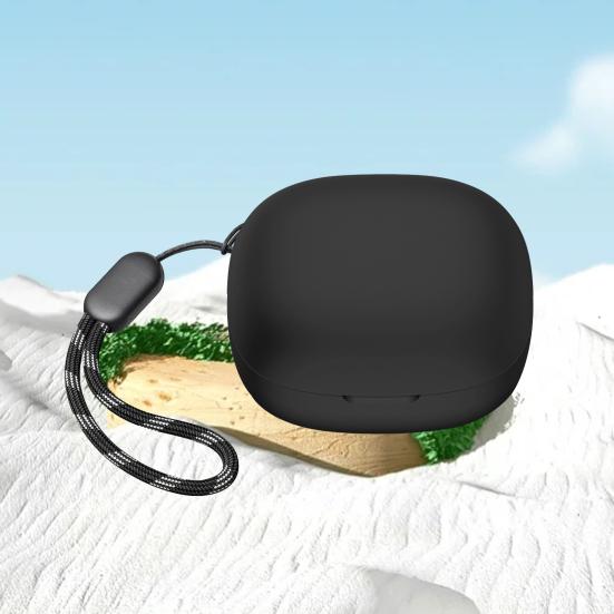 Pokrowiec na słuchawki z pełnym pokryciem i amortyzacją wstrząsów, z wiszącą linką, poduszka na słuchawki bezprzewodowe do Anker Soundcore R50i