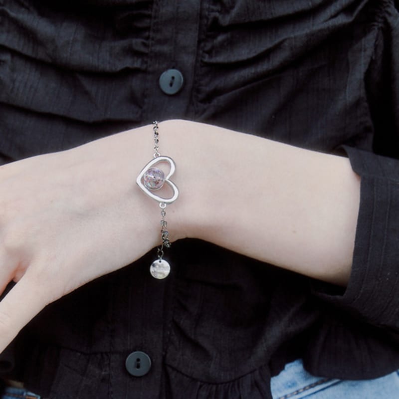 Luvinball Line Heart Snowball Bracelet