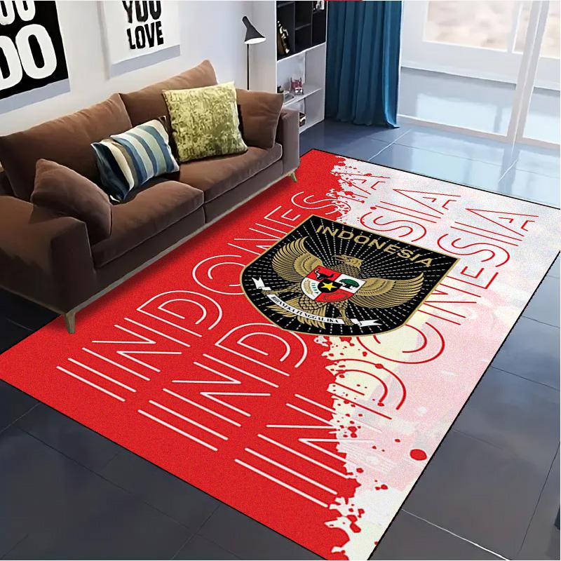 Timnas Indonesia Carpet Rug for Living Room Bedroom Home Sofa Decoration,Kids play Non-slip Floor Mat
