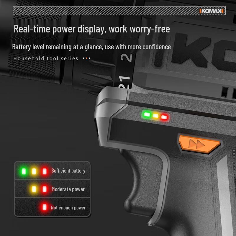KOMAIS Kit Trapano e Avvitatore Senza Fili Brushless Spina CN (adattatore incluso)