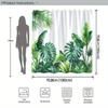 Tropical Palm Leaves Waterproof Shower Curtain for Bathroom Decor, Nature-Inspired and Stylish, Perfect for Modern Homes