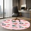 Christmas Printed Round Rug Carpet Chair Rug Area Rug Entryway Doormats,for Office Chair Living Room Bedroom Kitchen Room.