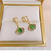 Korean Style Green Floral Summer Earrings - Elegant, Versatile, Sweet Studs for a Fresh, Fashionable Look