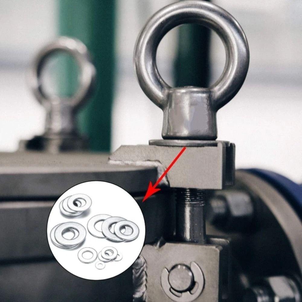 180PCS Flat Design Stainless Steel Sealing Gasket Sump Plug Washer  Kitchen Applications