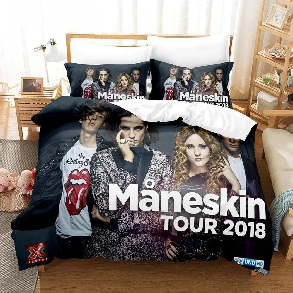 Music Band M-Maneskin 3D NEW Duvet Cover Pillowcase Bedding Set Adult Boy Girl Bedroom Decoration Children Single Double Large