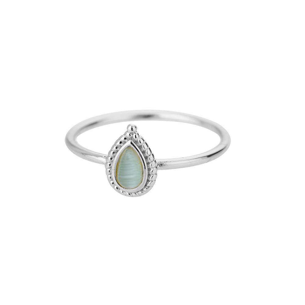 Stainless Steel Opal Rings for Women Aesthetic Water Drop Gold Color Wedding Ring Waterproof Jewelry Finger Accessories Gifts