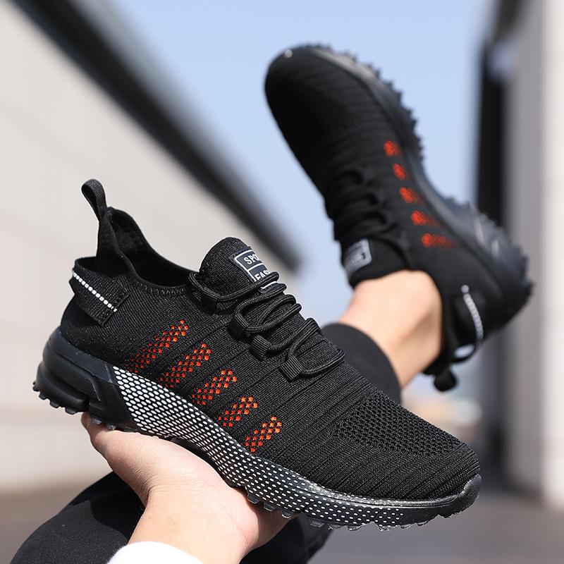 Men'S Stylish Running Shoes Summer Breathable Eye Catching Sneakers Anti-Skid Sole For Urban Style Lightweight Men'S Casual Shoe