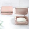 1PC Portable Double-layer Soap Rack/soap Storage Box, Double-layer Drain Opening and Closing Design, Pink Value Model, Easy-to-clean Material
