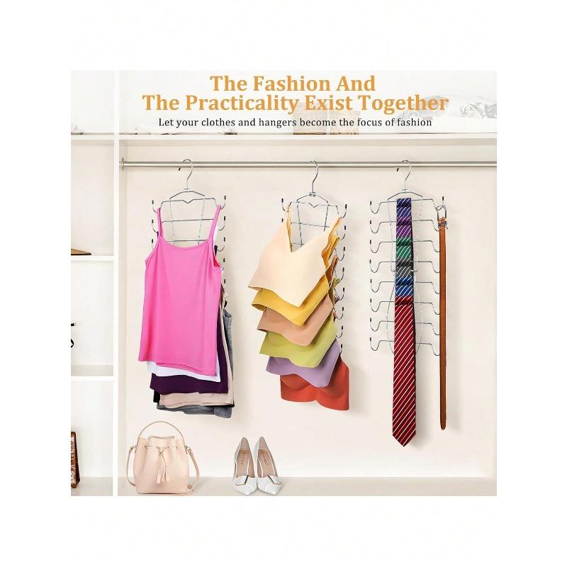 Folding Hanger, Underwear Underwear Drying Storage Rack Layer Underwear Bra Hook, Multi-Layer Thick Seamless Halter Vest Storage Rack